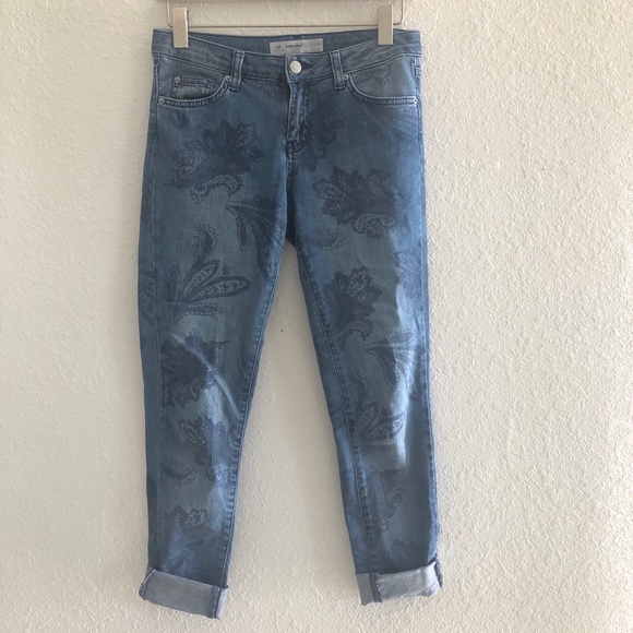 Cubas AS Gwen Paisley Crop Skinny Jeans Size 27 - Picture 2 of 10